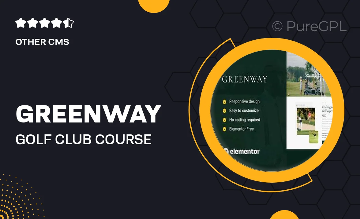 GreenWay – Golf Club & Course Elementor Template Kit