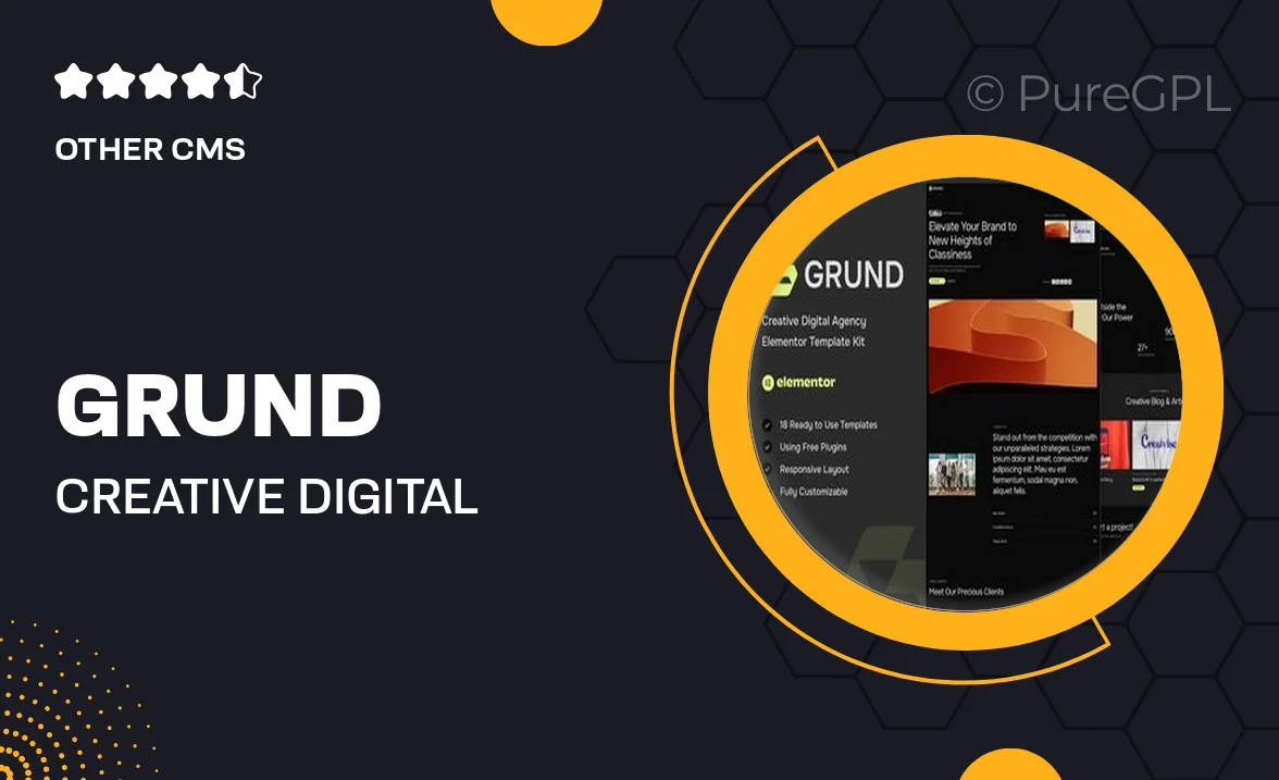 Grund – Creative Digital Agency Elementor Template Kit