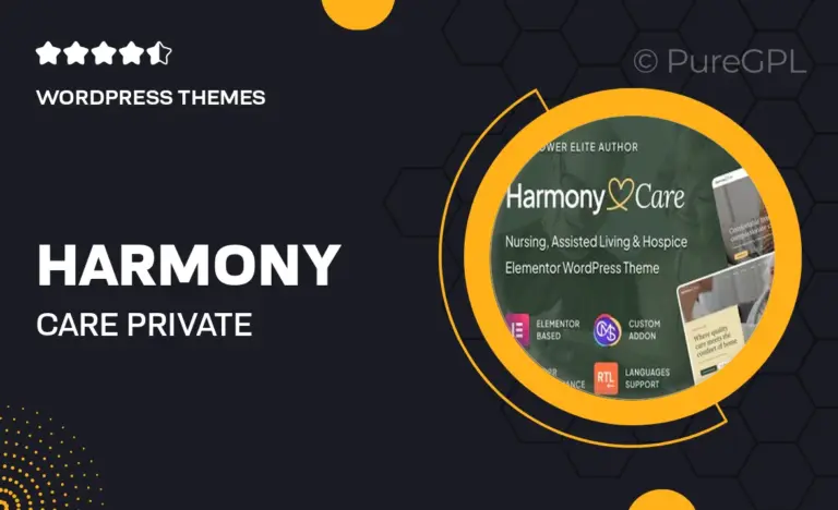 harmony care private nursing home senior care wordpress theme