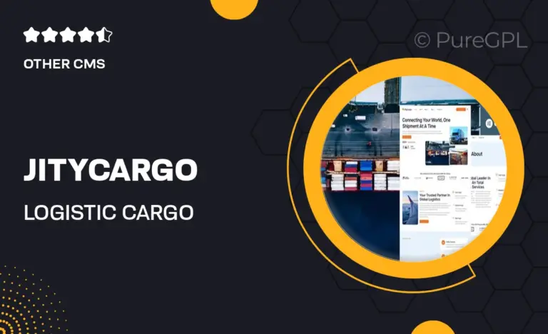 jitycargo logistic cargo transportation elementor pro template kit