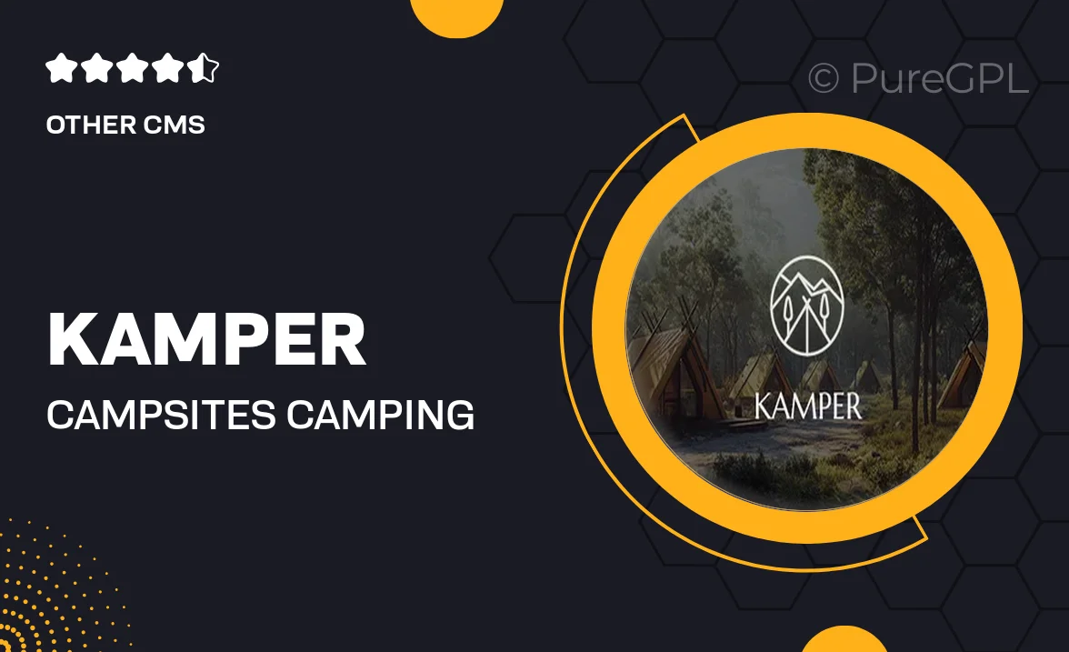 Kamper – Campsites, Camping & Outdoor Accommodation Joomla Template