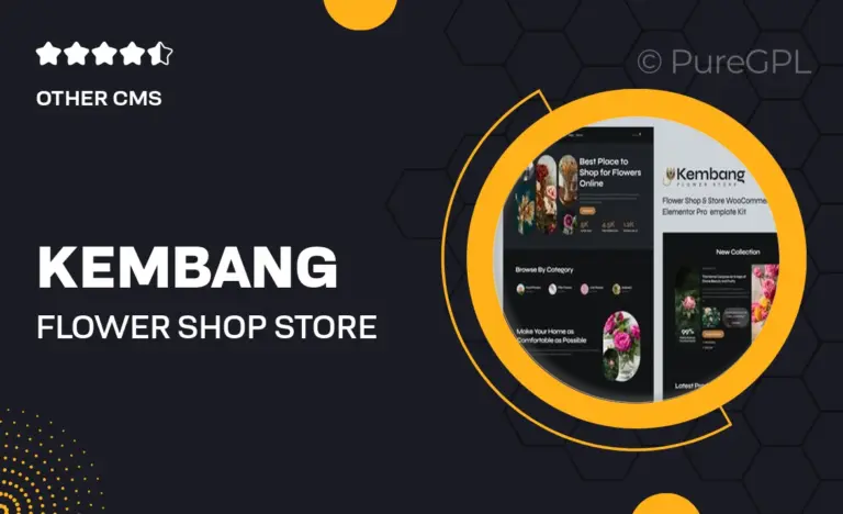 kembang flower shop store woocommerce elementor pro template kit