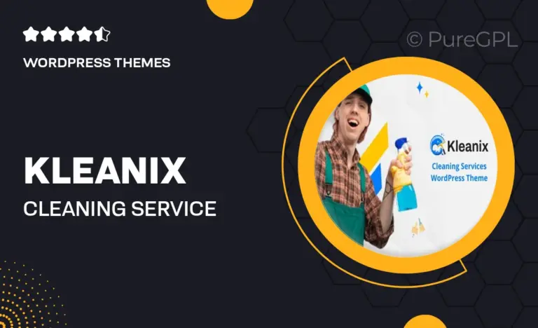 kleanix cleaning service wordpress theme