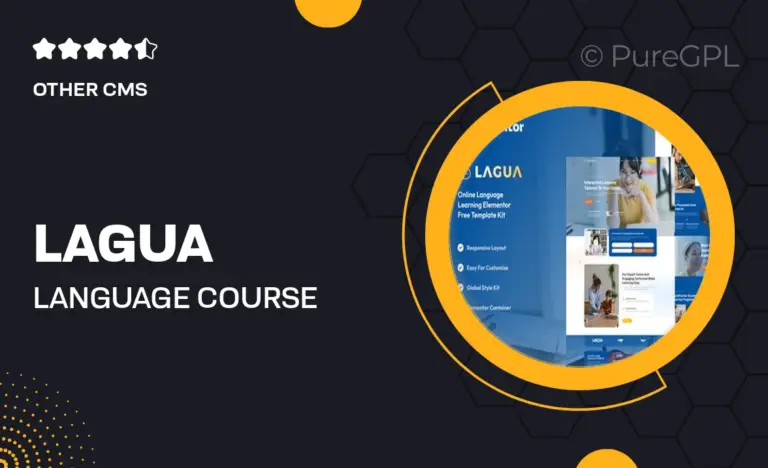 lagua language course learning center elementor template kit