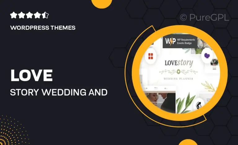 love story wedding and event planner wordpress theme