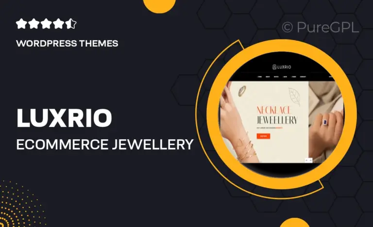 luxrio ecommerce jewellery wordpress theme