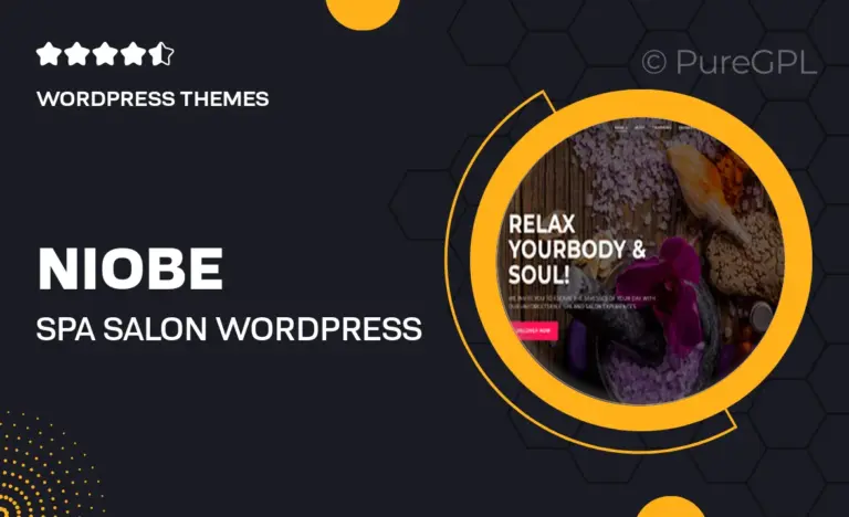 niobe spa salon wordpress theme