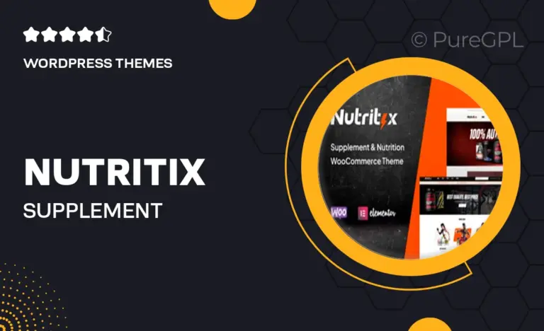 nutritix supplement nutrition woocommerce theme