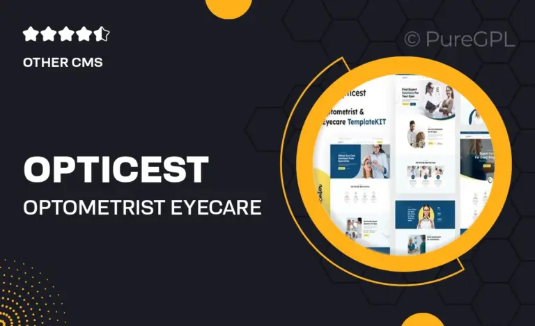 opticest optometrist eyecare elementor template kit