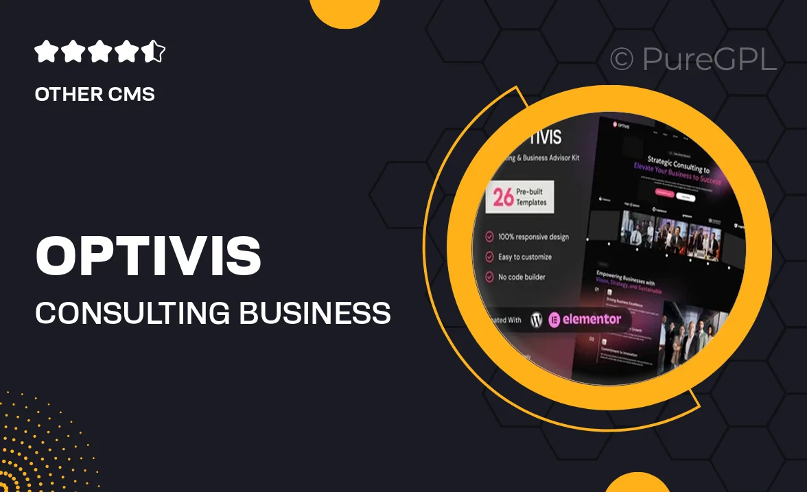 Optivis – Consulting & Business Advisor Elementor Template Kit