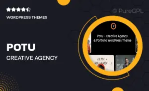 Potu – Creative Agency & Portfolio WordPress Theme