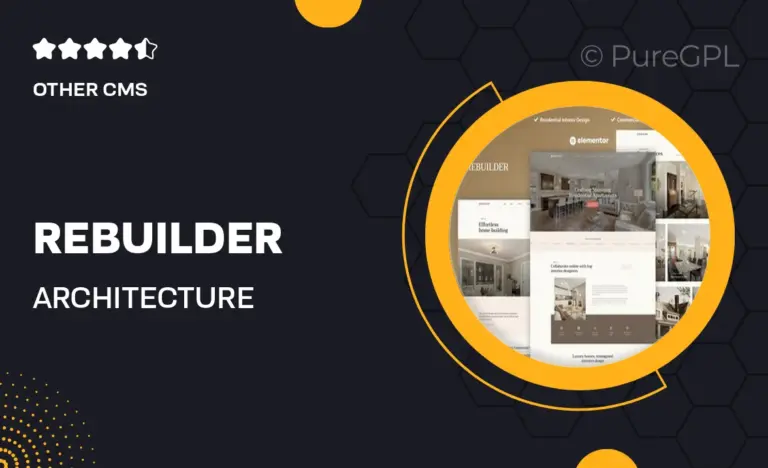 rebuilder architecture interior design elementor pro template kit