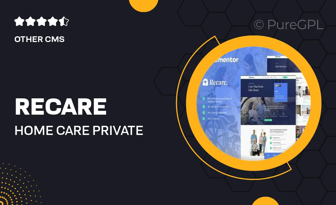 Recare – Home Care & Private Nursing Elementor Template Kit