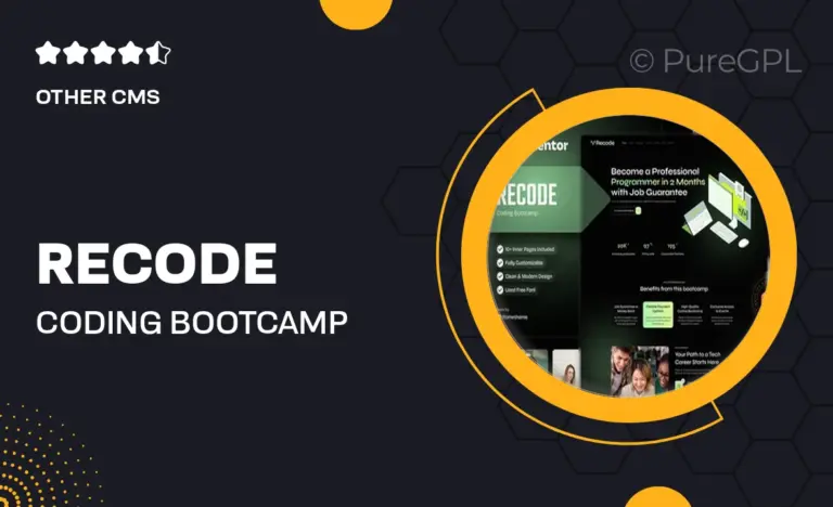 recode coding bootcamp elementor template kit