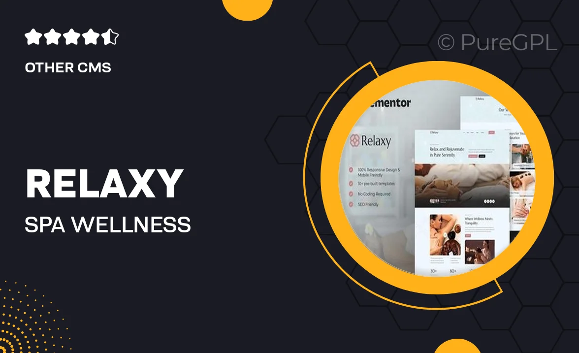 Relaxy – Spa & Wellness Elementor Template Kit