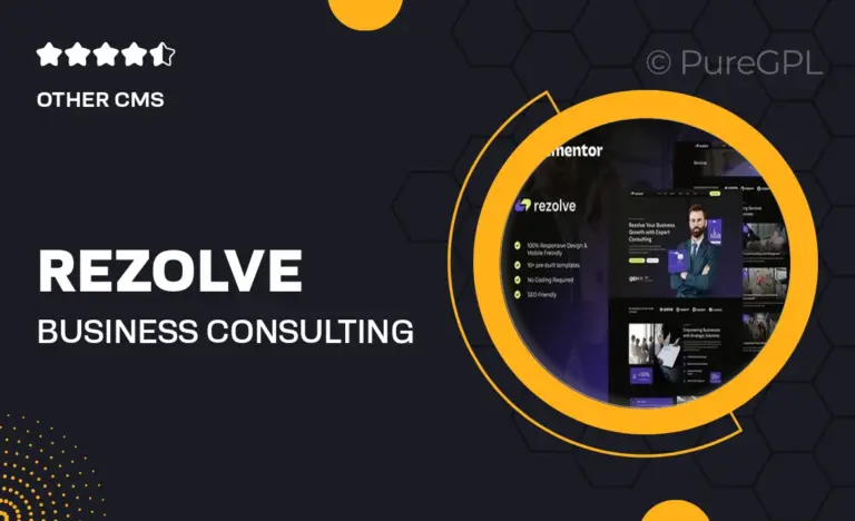 rezolve business consulting elementor template kit