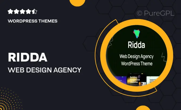 ridda web design agency wordpress theme