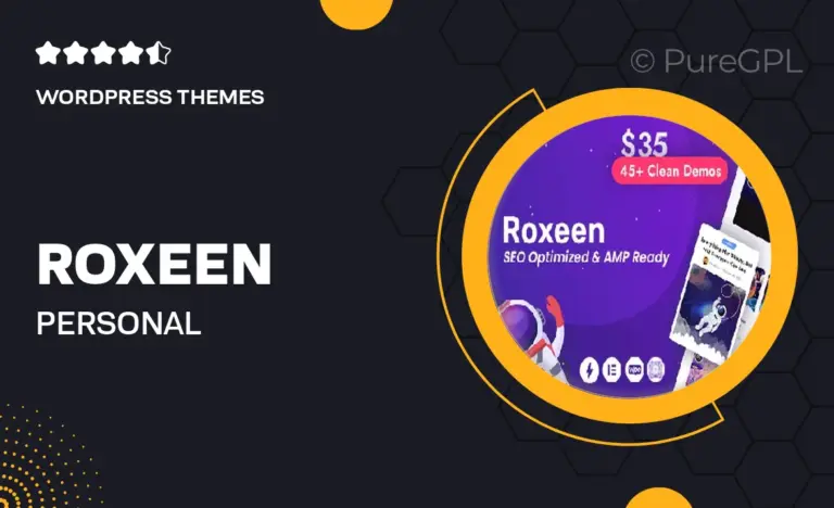 roxeen personal lightweight wordpress theme