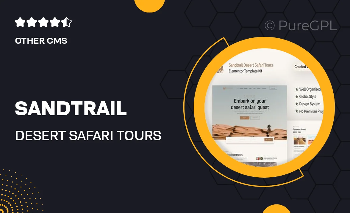 Sandtrail – Desert Safari Tours Elementor Template Kit