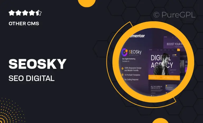 seosky seo digital marketing elementor template kit