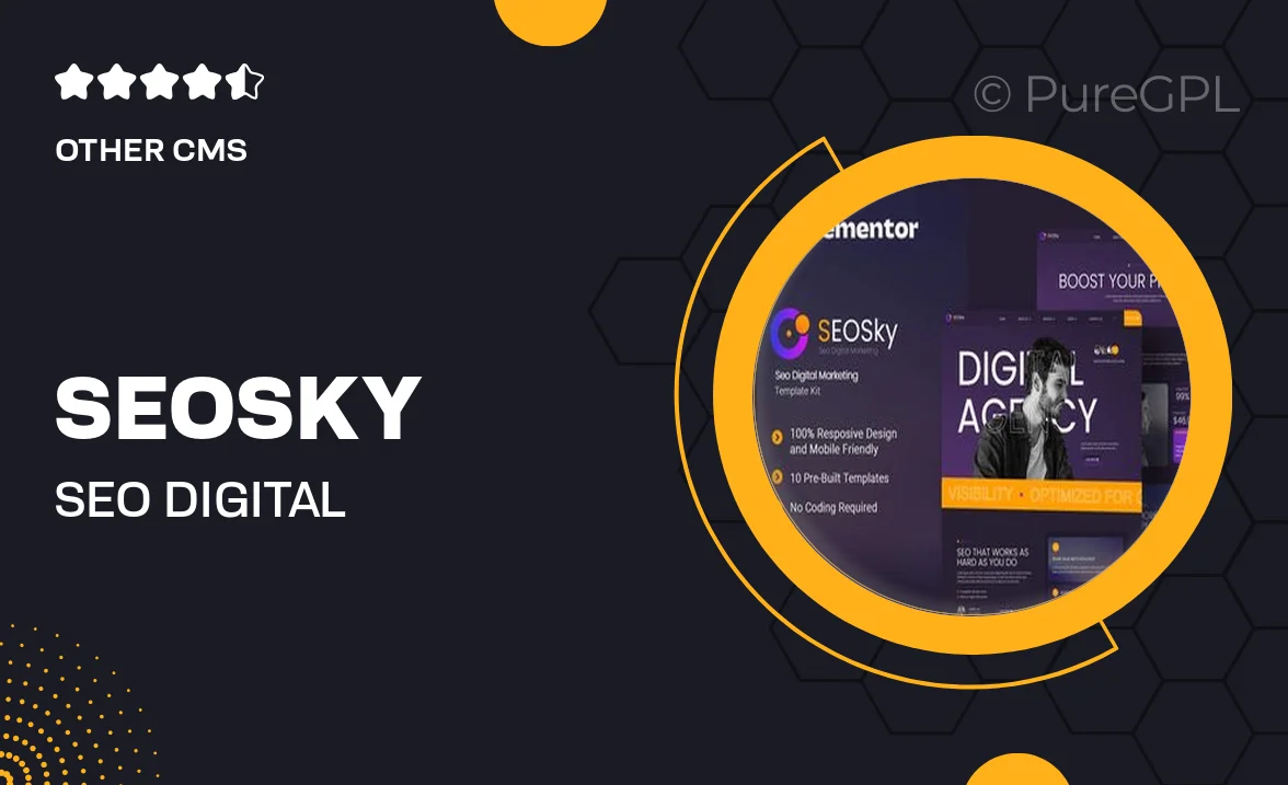 Seosky – Seo Digital Marketing Elementor Template Kit