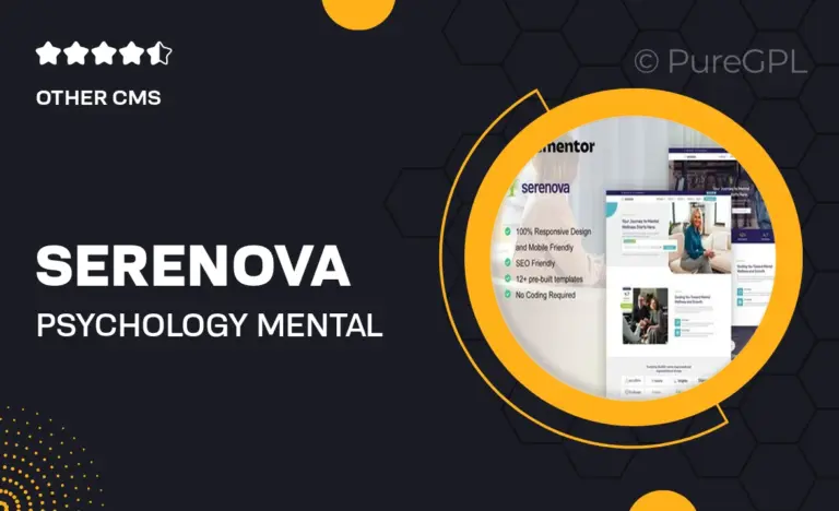 serenova psychology mental health elementor pro template kit