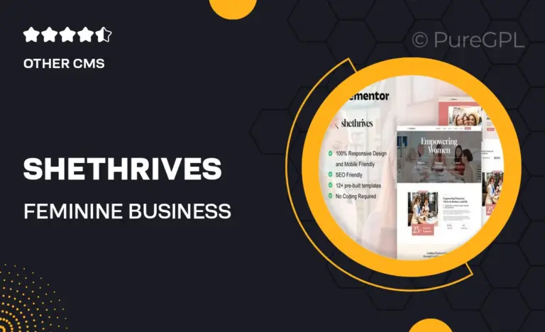 shethrives feminine business elementor pro template kit