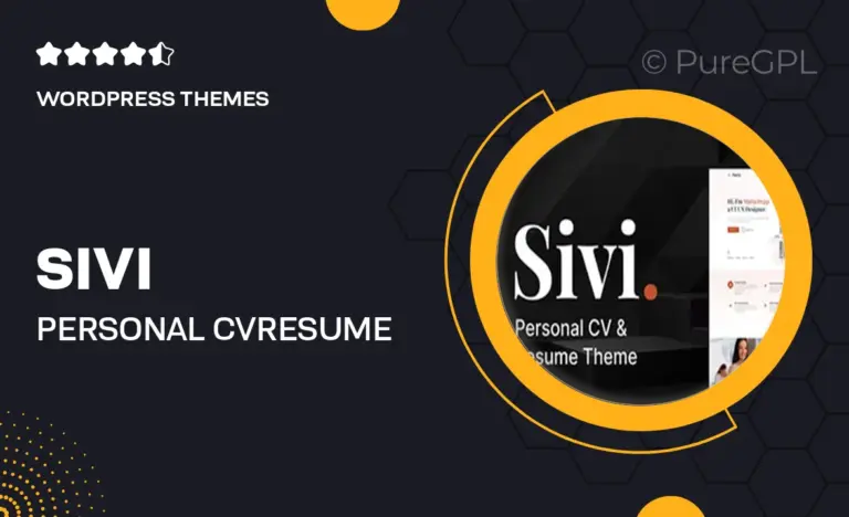 sivi personal cv resume theme