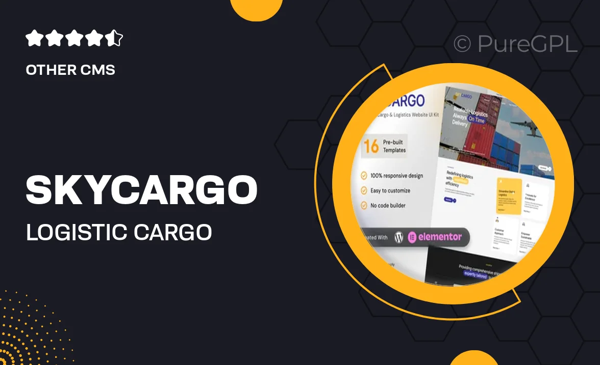 Skycargo – Logistic Cargo & Logistics Elementor Template Kit