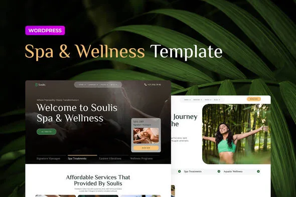 soulis spa elementor pro template kit 1
