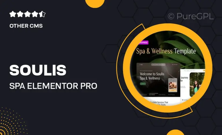 soulis spa elementor pro template kit