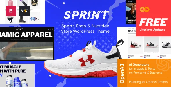 Sprint – Sports Shop & Nutrition Store WordPress Theme