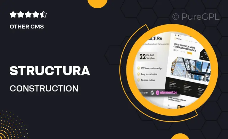 structura construction consultant elementor template kit