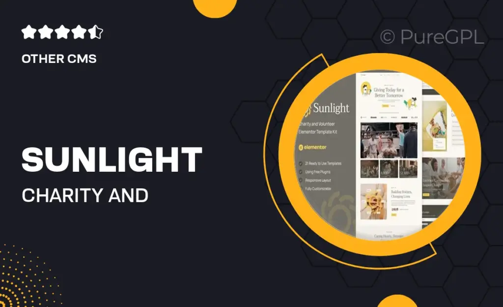 Sunlight – Charity and Volunteer Elementor Template Kit 36 Sunlight – Charity and Volunteer Elementor Template Kit