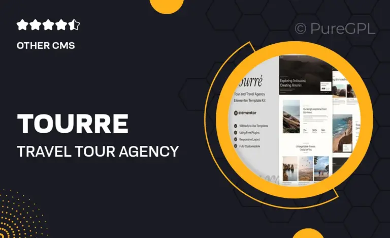 tourre travel tour agency elementor template kit