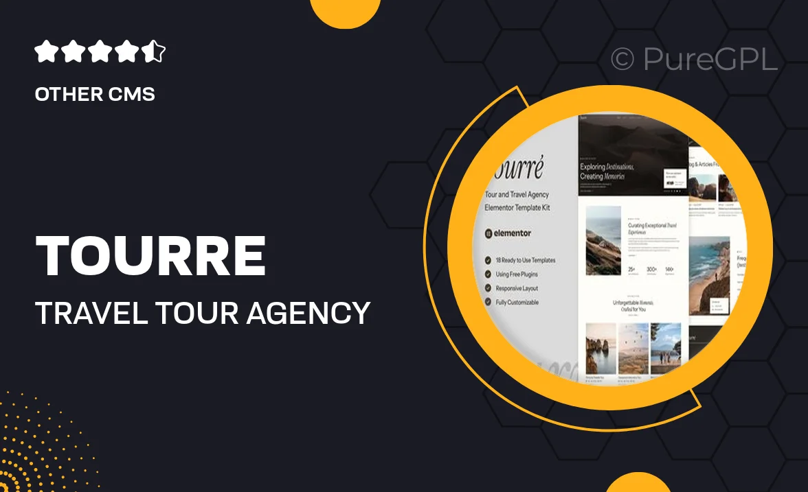 Tourre – Travel & Tour Agency Elementor Template Kit