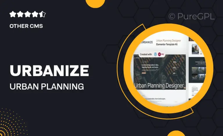 urbanize urban planning designer elementor template kit
