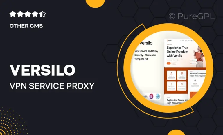 versilo vpn service proxy security elementor template kit