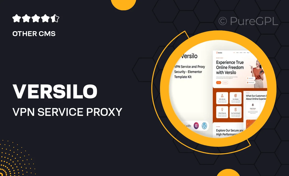 Versilo – VPN Service & Proxy Security Elementor Template Kit