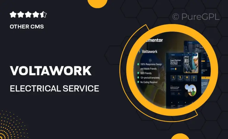 voltawork electrical service elementor template kit