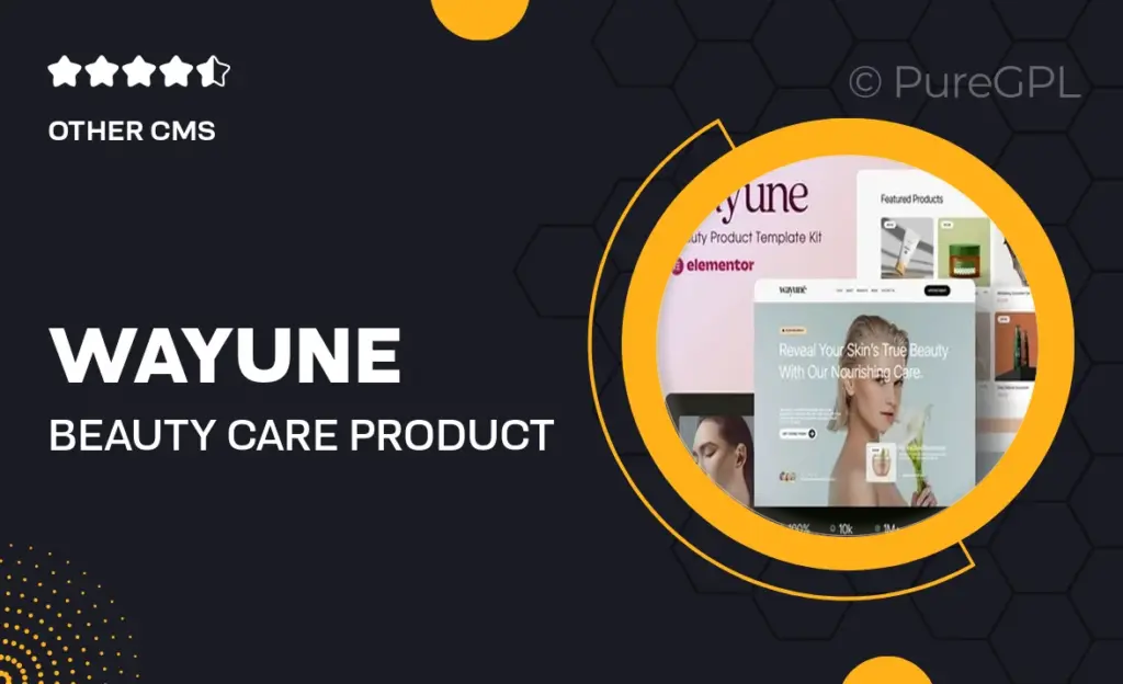 Wayune – Beauty Care Product Elementor Template Kit 38 Wayune – Beauty Care Product Elementor Template Kit