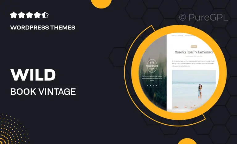 wild book vintage elegant wordpress blog theme