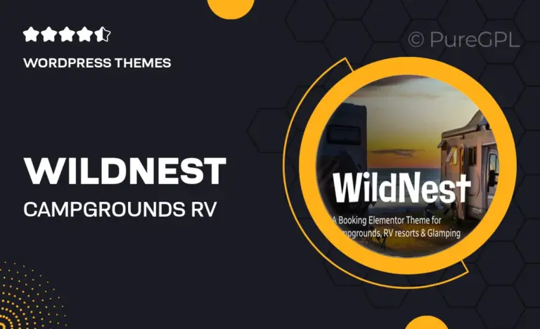 wildnest campgrounds rv parks booking theme