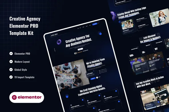 wiragen creative agency elementor pro template kit 1