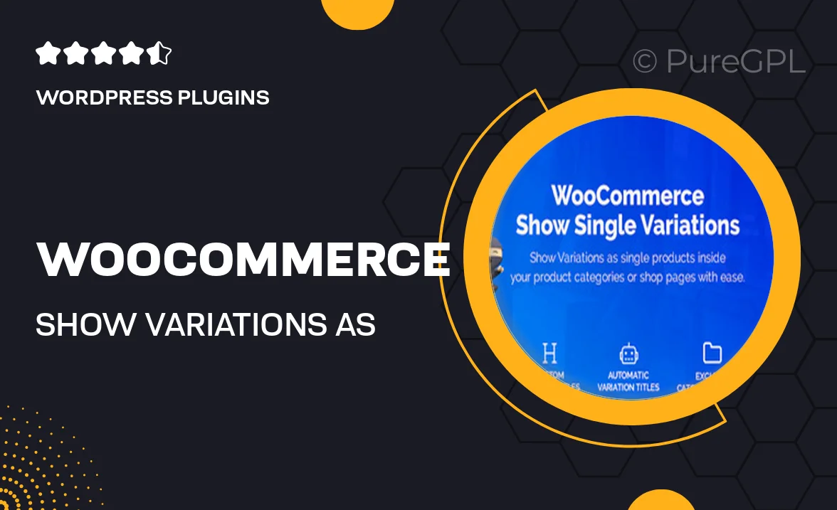 WooCommerce Show Variations as Single Products