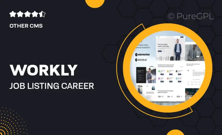 workly job listing career recruitment elementor template kit