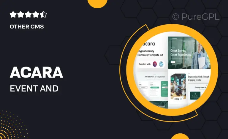 acara event and conference elementor template kit