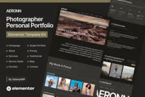 Aeronn – Personal CV Elementor Pro Template Kit