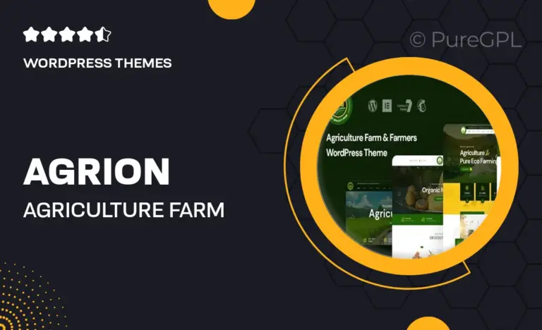 agrion agriculture farm farmers wordpress theme
