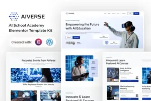 AIVerse – AI School Academy Elementor Template Kit